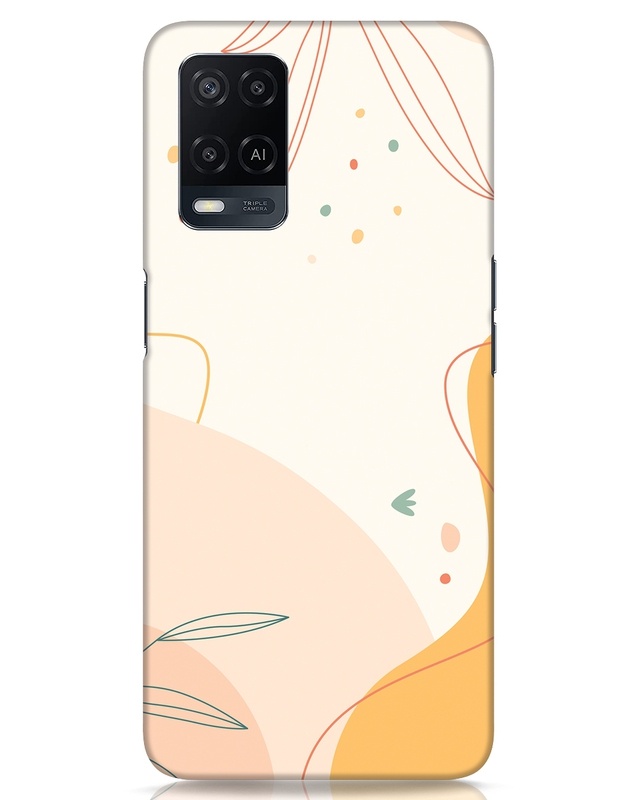 Shop Abstract Lineart Designer Hard Cover for Oppo A54-Front
