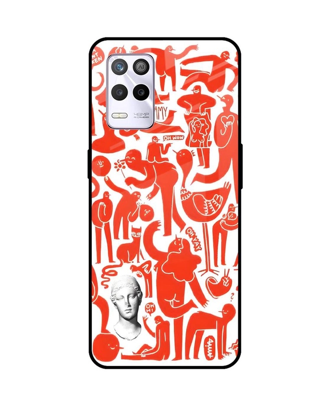 Abstract People Premium Glass Cover for Realme 9 5G