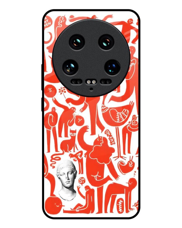 Abstract People Premium Glass Cover for Xiaomi 14 Ultra 5G