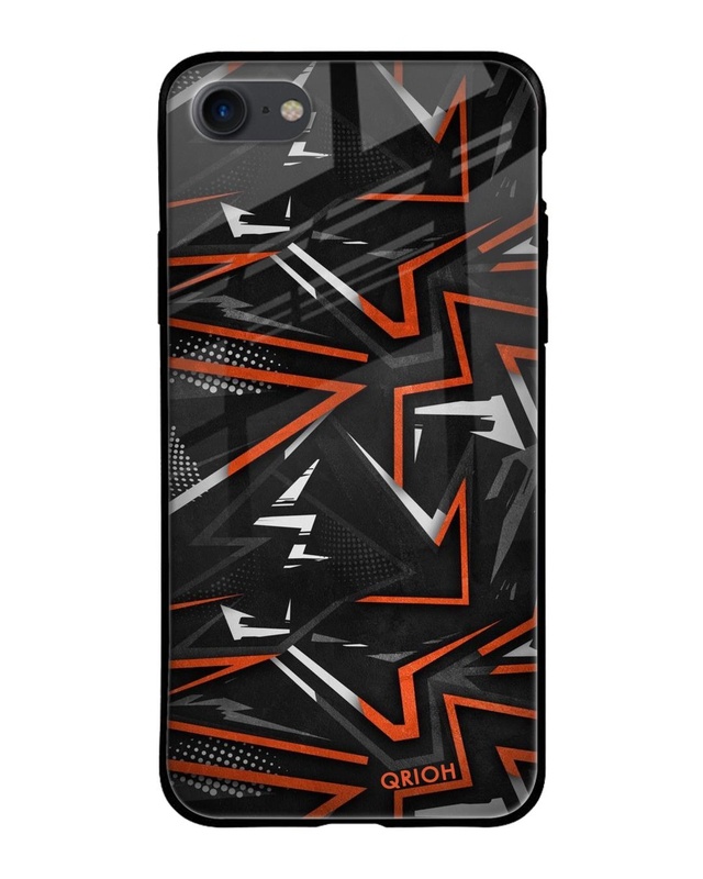 Shop Abstract Printed Premium Glass Cover For iPhone 7 (Impact Resistant, Matte Finish)-Front