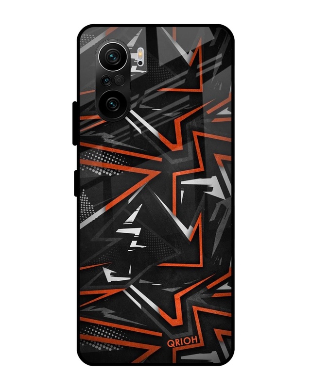 Shop Abstract Printed Premium Glass Cover For Mi 11X (Impact Resistant, Matte Finish)-Front