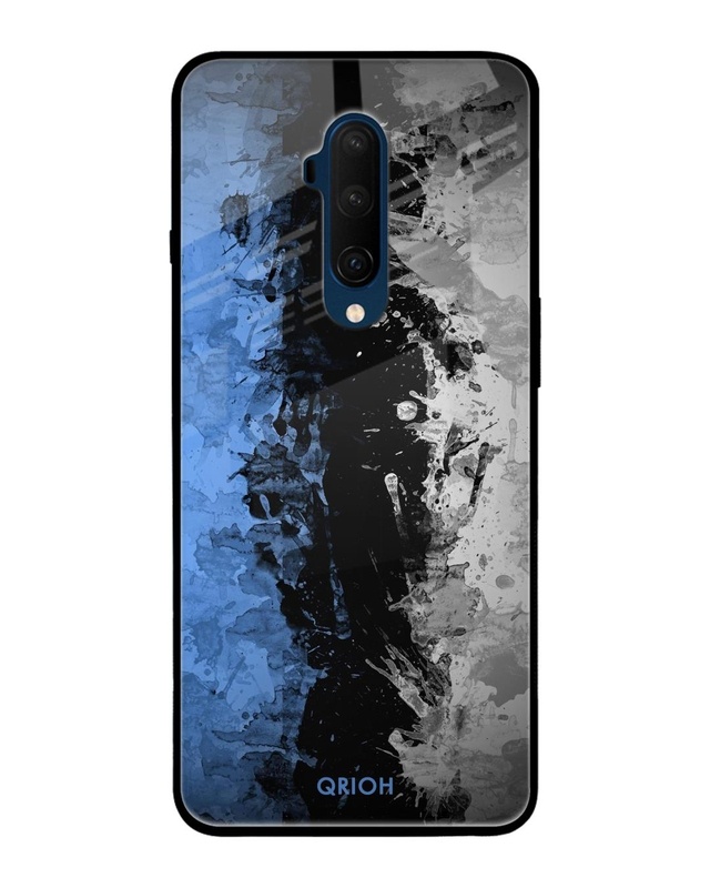 Shop Abstract Printed Premium Glass Cover For OnePlus 7T Pro (Impact Resistant, Matte Finish)-Front