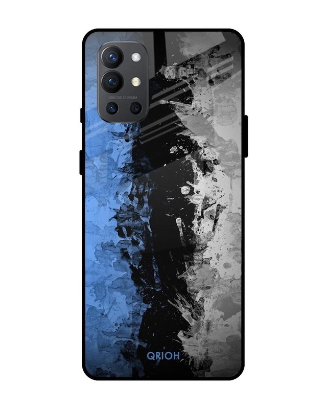 Shop Abstract Printed Premium Glass Cover For OnePlus 9R (Impact Resistant, Matte Finish)-Front