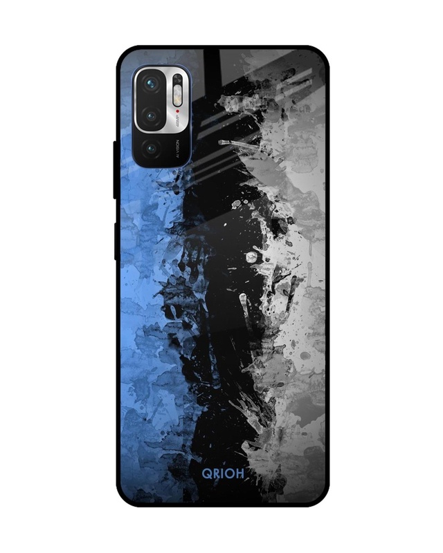 Shop Abstract Printed Premium Glass Cover For Redmi Note 10T 5G (Impact Resistant, Matte Finish)-Front