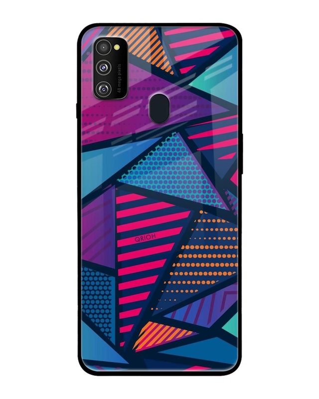 Shop Abstract Printed Premium Glass Cover For Samsung Galaxy M30s(Impact Resistant, Matte Finish)-Front