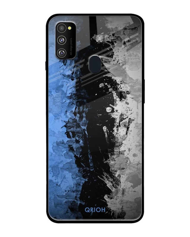 Shop Abstract Printed Premium Glass Cover For Samsung Galaxy M30s(Impact Resistant, Matte Finish)-Front
