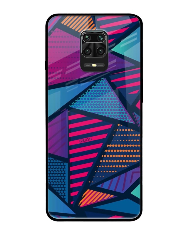 Shop Abstract Printed Premium Glass Cover For Xiaomi Redmi Note 9 Pro (Impact Resistant, Matte Finish)-Front