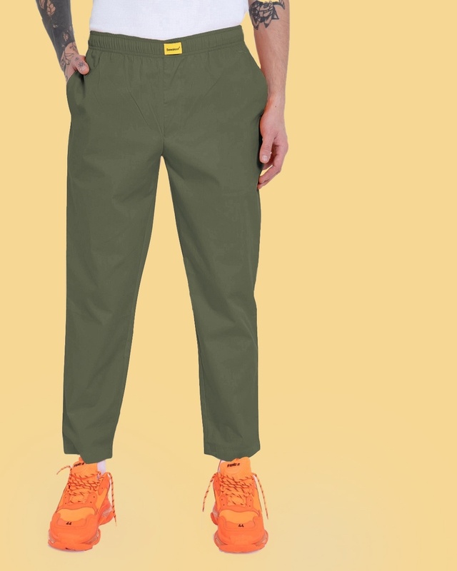 Shop Men's Alpha Green Pyjamas-Front