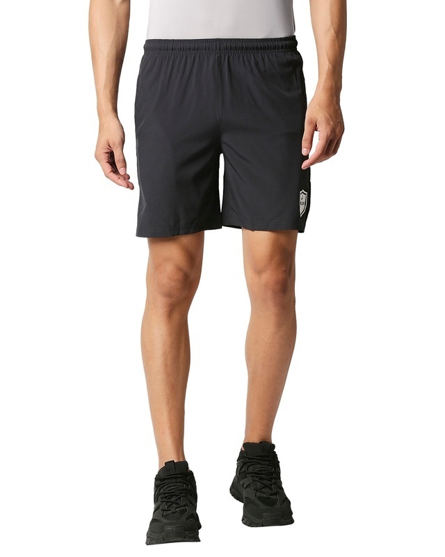 Shop Alstyle Solid Men Dark Grey Regular Shorts-Front