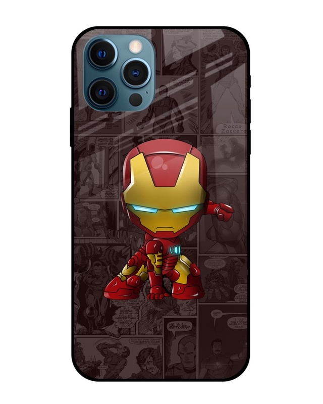 Shop Angry Baby Super Hero Premium Glass Case for Apple iPhone 12 Pro Max(Shock Proof, Scratch Resistant)-Front