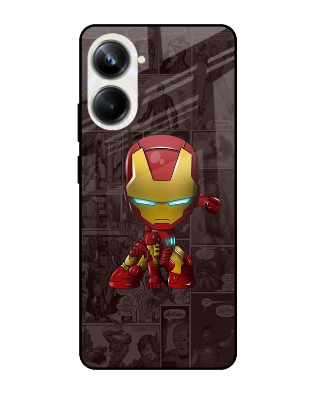 Shop Angry Baby Super Hero Premium Glass Case for Realme 10 Pro 5G (Shock Proof, Scratch Resistant)-Front