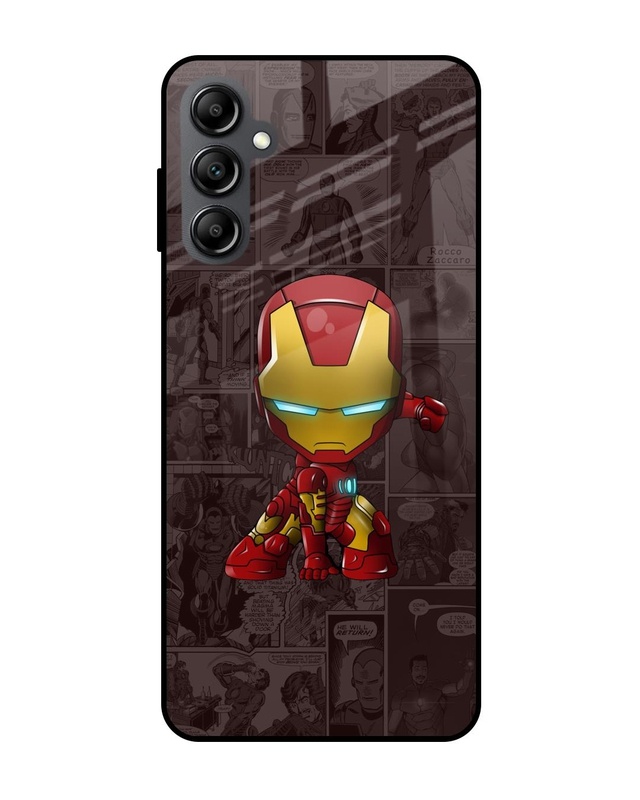 Shop Angry Baby Super Hero Premium Glass Case for Samsung Galaxy A14 5G (Shock Proof, Scratch Resistant)-Front
