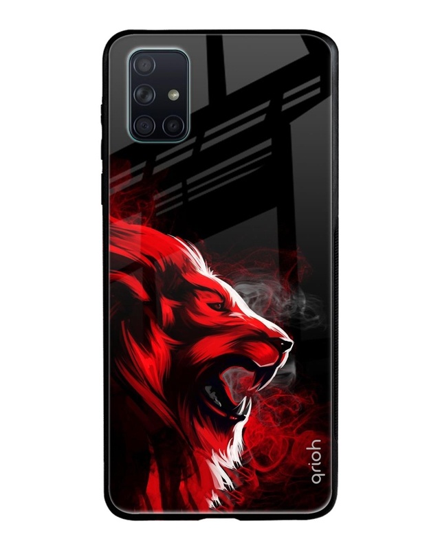 Shop Angry Printed Premium Glass Cover For Samsung Galaxy A71(Impact Resistant, Matte Finish)-Front