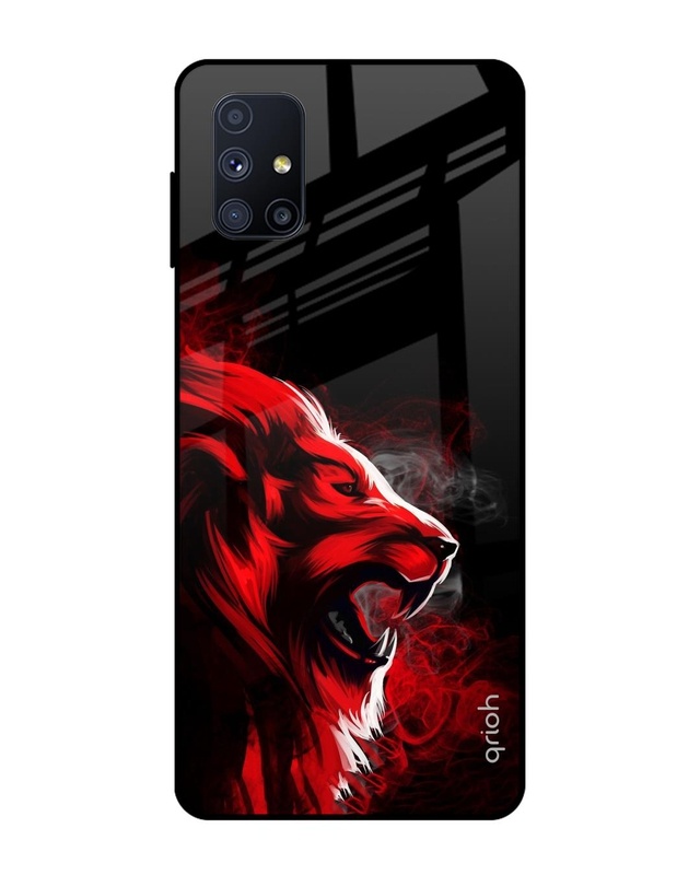 Shop Angry Printed Premium Glass Cover For Samsung Galaxy M51(Impact Resistant, Matte Finish)-Front