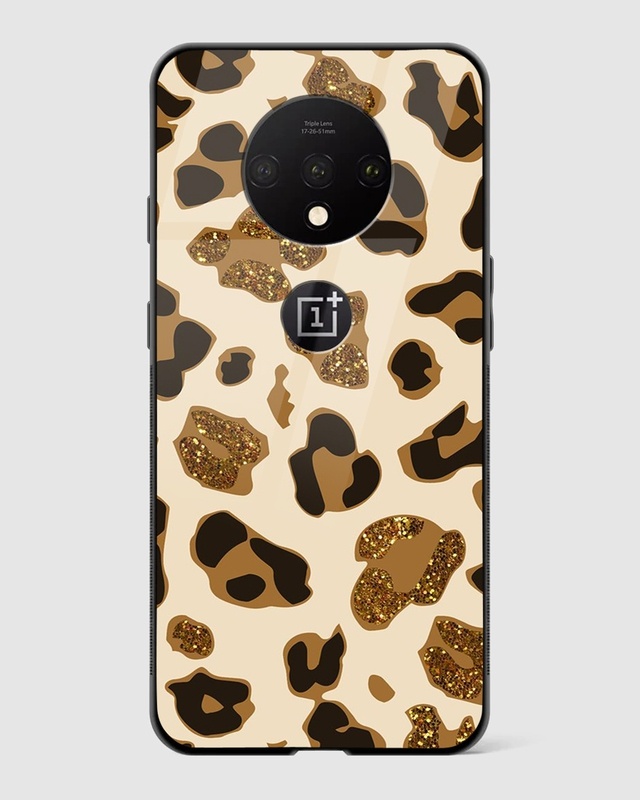 Shop Animal Print Premium Glass Case for OnePlus 7T-Front