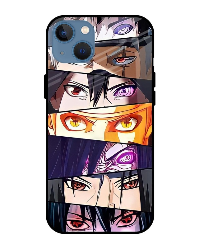 Shop Anime Eyes Premium Glass Case for Apple iPhone 13 (Shock Proof,Scratch Resistant)-Front