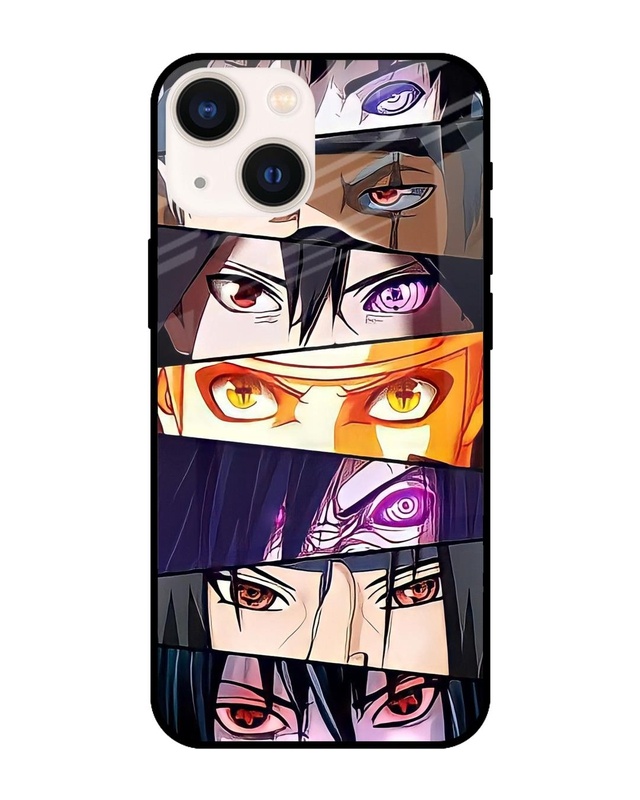 Shop Anime Eyes Premium Glass Case for iPhone 14 Plus (Shock Proof, Scratch Resistant)-Front