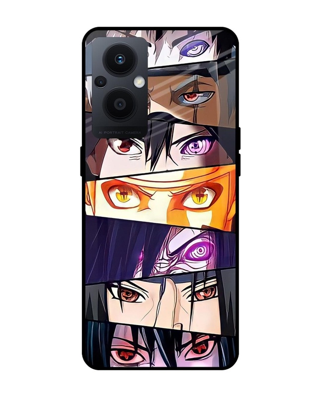 Shop Anime Eyes Premium Glass Case for Oppo F21s Pro 5G (Shock Proof,Scratch Resistant)-Front