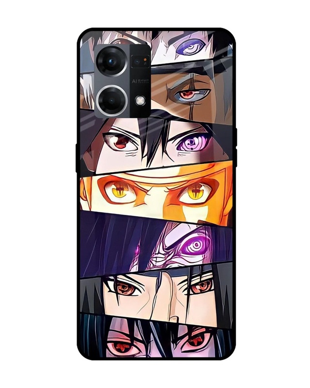 Shop Anime Eyes Premium Glass Case for Oppo F21s Pro (Shock Proof,Scratch Resistant)-Front