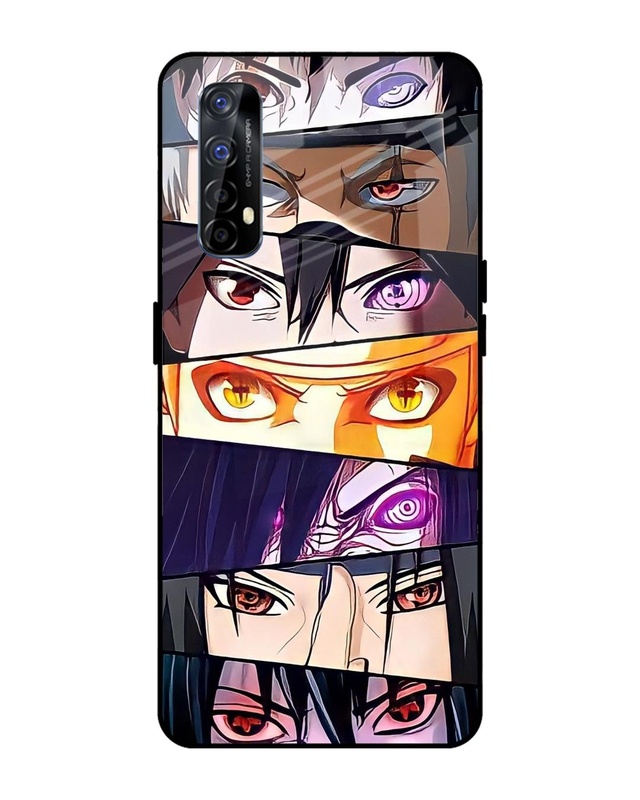 Shop Anime Eyes Premium Glass Case for Realme Narzo 20 Pro (Shock Proof, Scratch Resistant)-Front