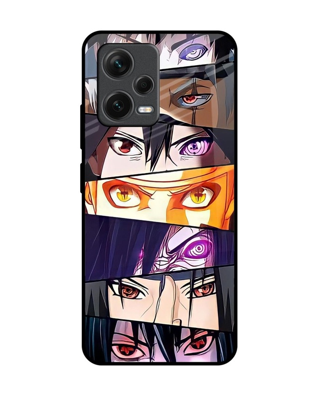 Shop Anime Eyes Premium Glass Case for Redmi Note 12 5G (Shock Proof, Scratch Resistant)-Front