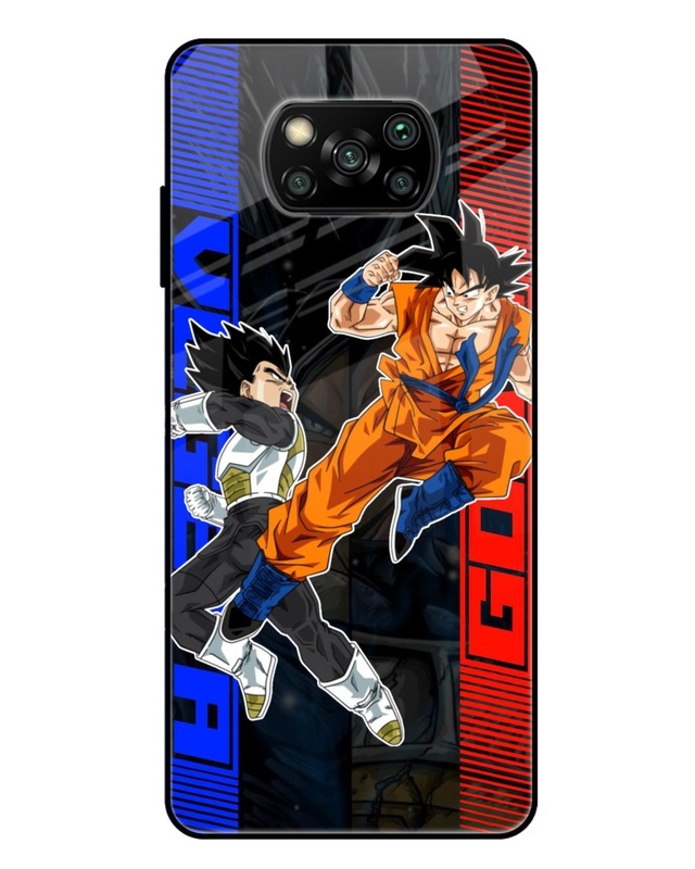Shop Anime Fight Premium Glass Case for Xiaomi Poco x3 (Shock Proof, Scratch Resistant)-Front