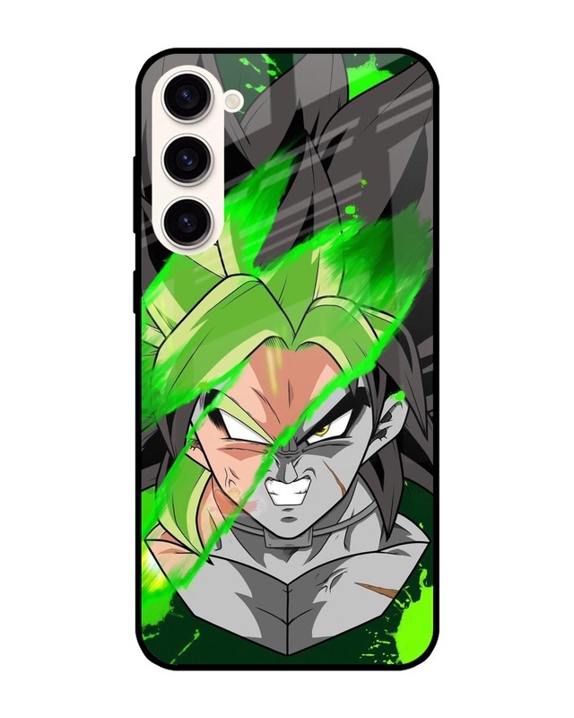 Shop Anime GreenSplash Premium Glass Case for Samsung Galaxy S23 Plus 5G (Shock Proof, Scratch Resistant)-Front