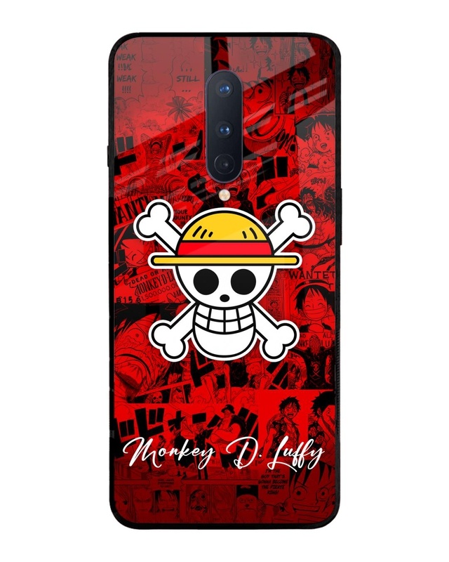 Shop Anime Haunted Art Premium Glass Case for OnePlus 8 (Shock Proof, Scratch Resistant)-Front