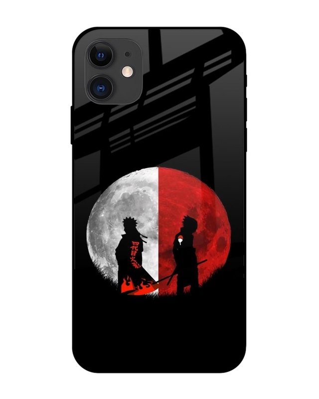 Shop Anime Red Moon Premium Glass Case for Apple iPhone 12 Mini (Shock Proof,Scratch Resistant)-Front