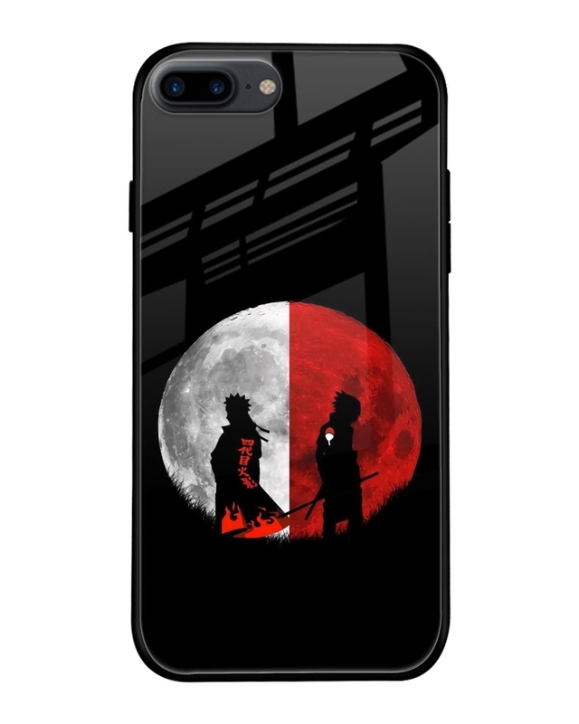 Shop Anime Red Moon Premium Glass Case for iPhone 8 Plus (Shock Proof, Scratch Resistant)-Front