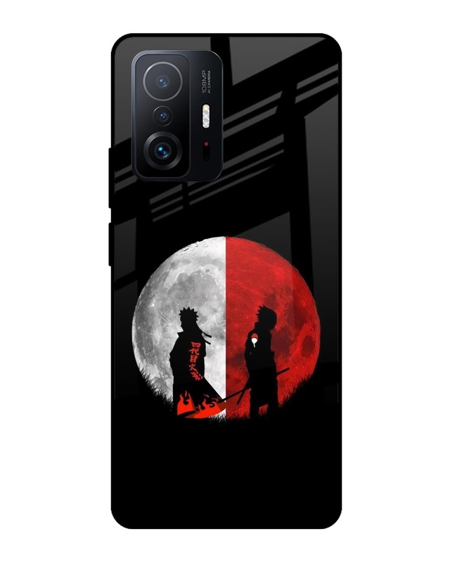 Shop Anime Red Moon Premium Glass Case for Mi 11T Pro 5G (Shock Proof,Scratch Resistant)-Front