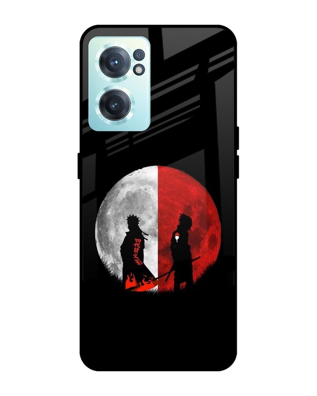 Shop Anime Red Moon Premium Glass Case for OnePlus Nord CE 2 5G (Shock Proof,Scratch Resistant)-Front