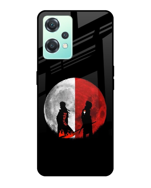 Shop Anime Red Moon Premium Glass Case for OnePlus Nord CE 2 Lite 5G (Shock Proof,Scratch Resistant)-Front