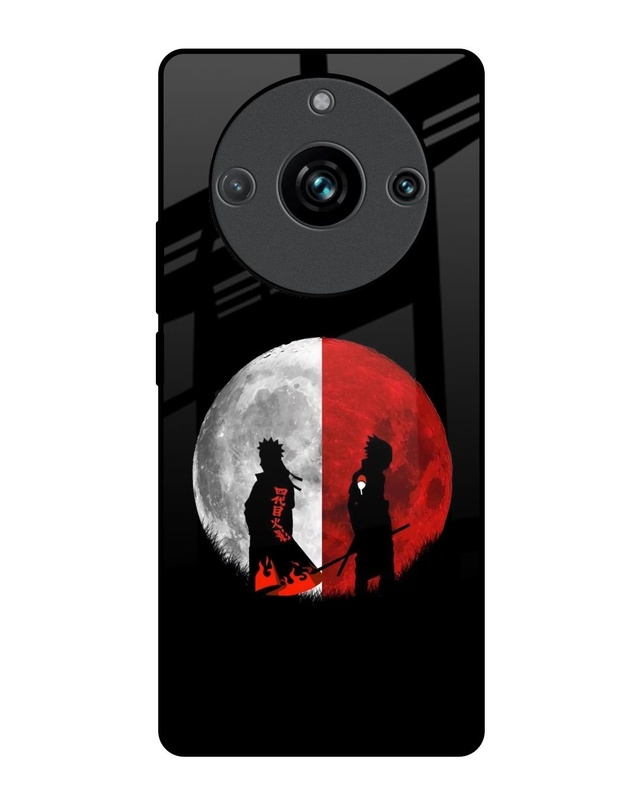 Shop Anime Red Moon Premium Glass Case for Realme 11 Pro+ 5G (Shock Proof, Scratch Resistant)-Front