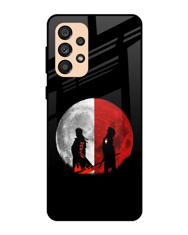 Shop Anime Red Moon Premium Glass Case for Samsung Galaxy A33 5G (Shock Proof,Scratch Resistant)-Front