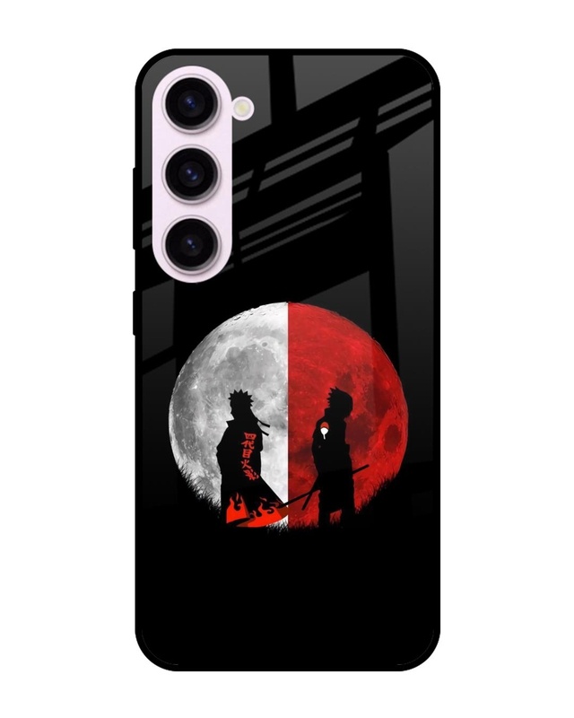 Shop Anime Red Moon Premium Glass Case for Samsung Galaxy S23 5G (Shock Proof, Scratch Resistant)-Front