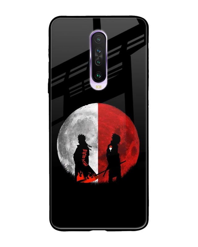 Shop Anime Red Moon Premium Glass Case for Xiaomi Poco X2 (Shock Proof, Scratch Resistant)-Front