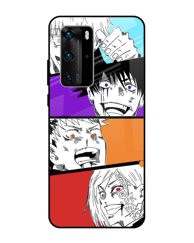 Shop Anime Sketch forPremium Glass Case for Huawei P40 Pro (Shock Proof, Scratch Resistant)-Front