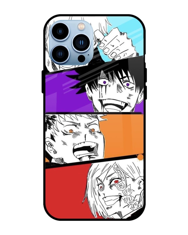 Shop Anime Sketch Premium Glass Case for Apple iPhone 13 Pro (Shock Proof,Scratch Resistant)-Front