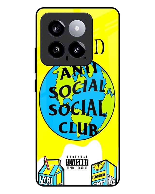 Anti Social Club Premium Glass Case for Xiaomi 14(Shock Proof, Scratch Resistant)