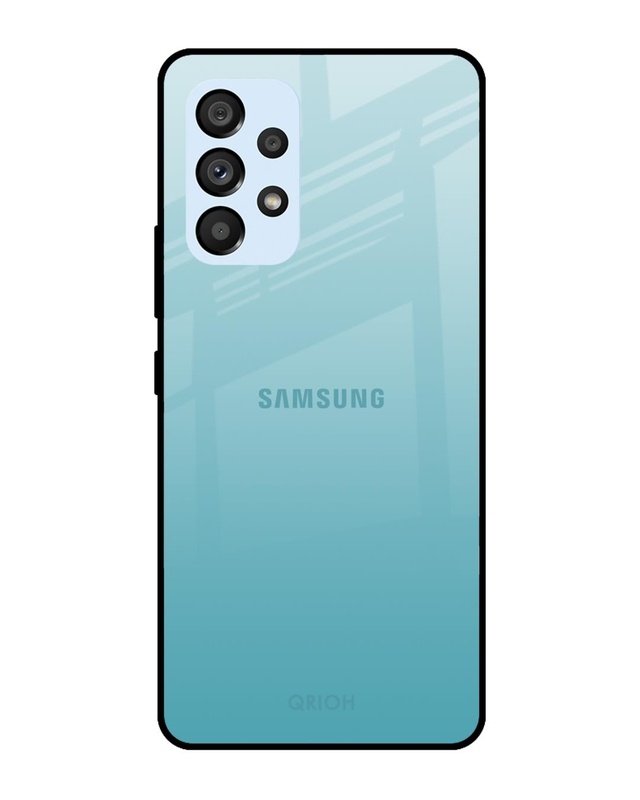 Shop Arctic Blue Printed Premium Glass Cover For Samsung Galaxy A53 5G (Shock Proof , Lightweight)-Front