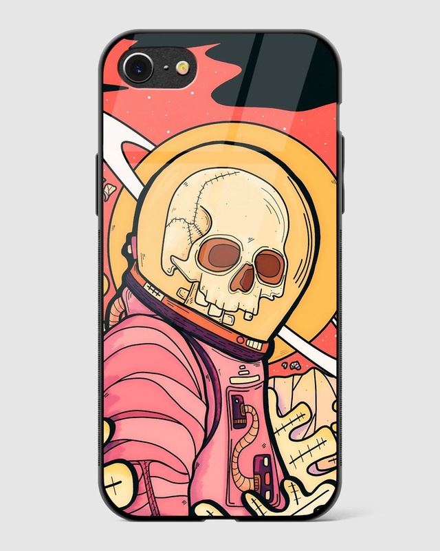 Shop Astro Skull Premium Glass Case for Apple iPhone SE 2020-Front