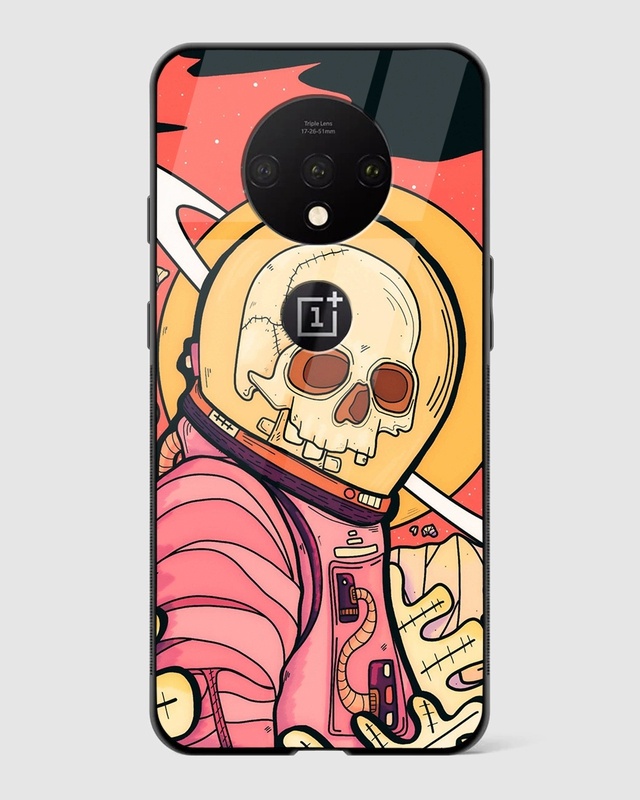 Shop Astro Skull Premium Glass Case for OnePlus 7T-Front