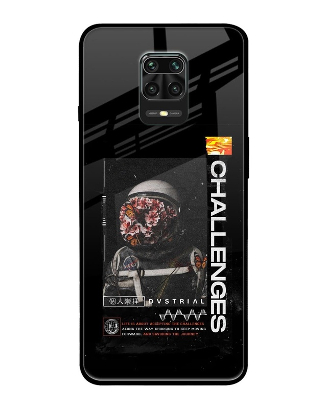 Shop Astronaut Challenge Premium Glass Case for Redmi Note 9 Pro Max (Shock Proof, Scratch Resistant)-Front