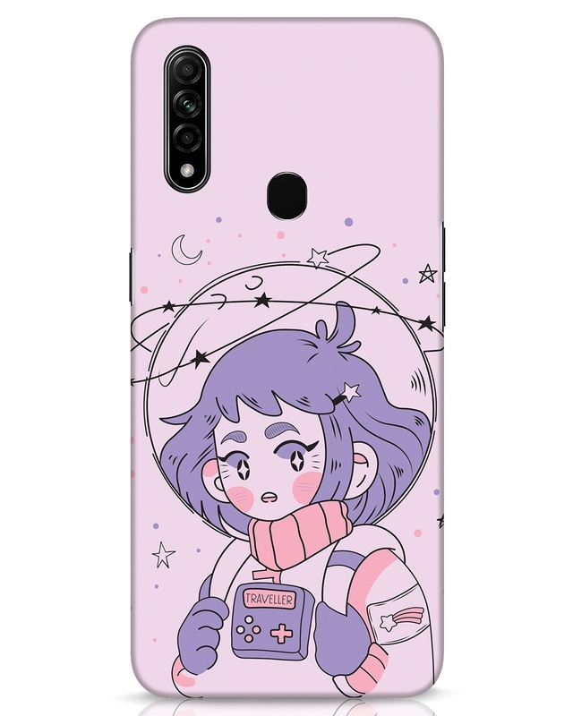 Shop Astronaut Girl Designer Hard Cover for Oppo A31-Front