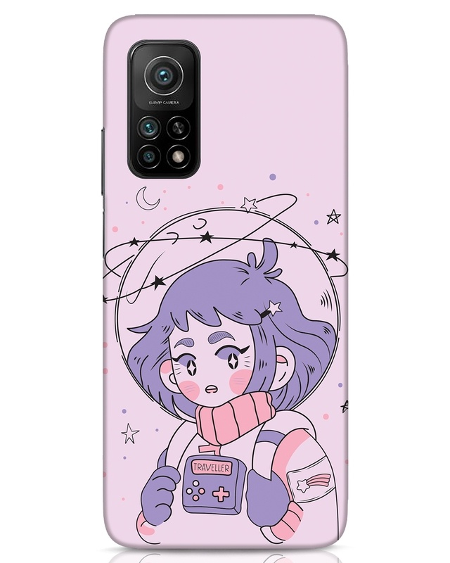 Shop Astronaut Girl Designer Hard Cover for Xiaomi Mi 10T-Front