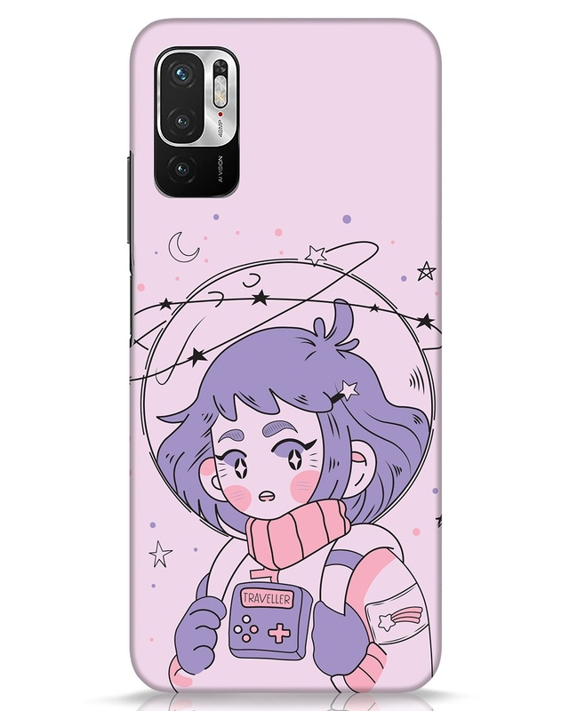Shop Astronaut Girl Designer Hard Cover for Xiaomi Redmi Note 10 T-Front