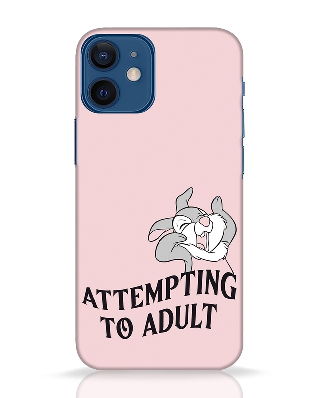 Shop Attempting To Adult Designer Hard Cover for Apple iPhone 12 Mini-Front
