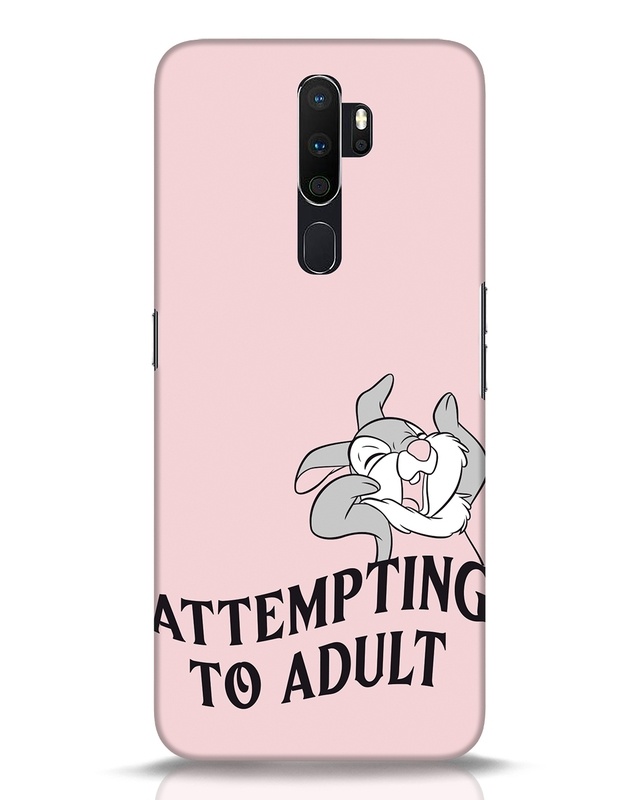 Shop Attempting To Adult Designer Hard Cover for Oppo A5 2020-Front
