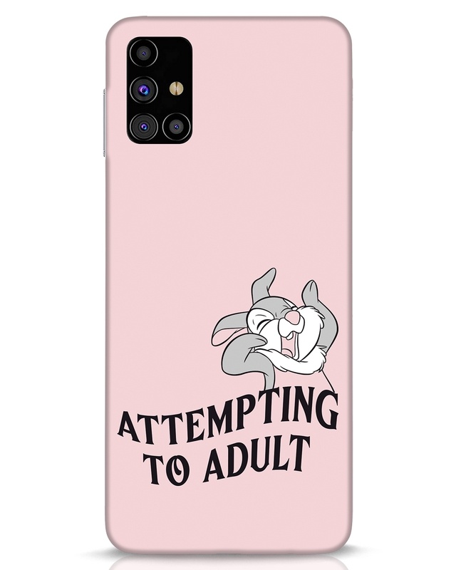 Shop Attempting To Adult Designer Hard Cover for Samsung Galaxy M31s-Front